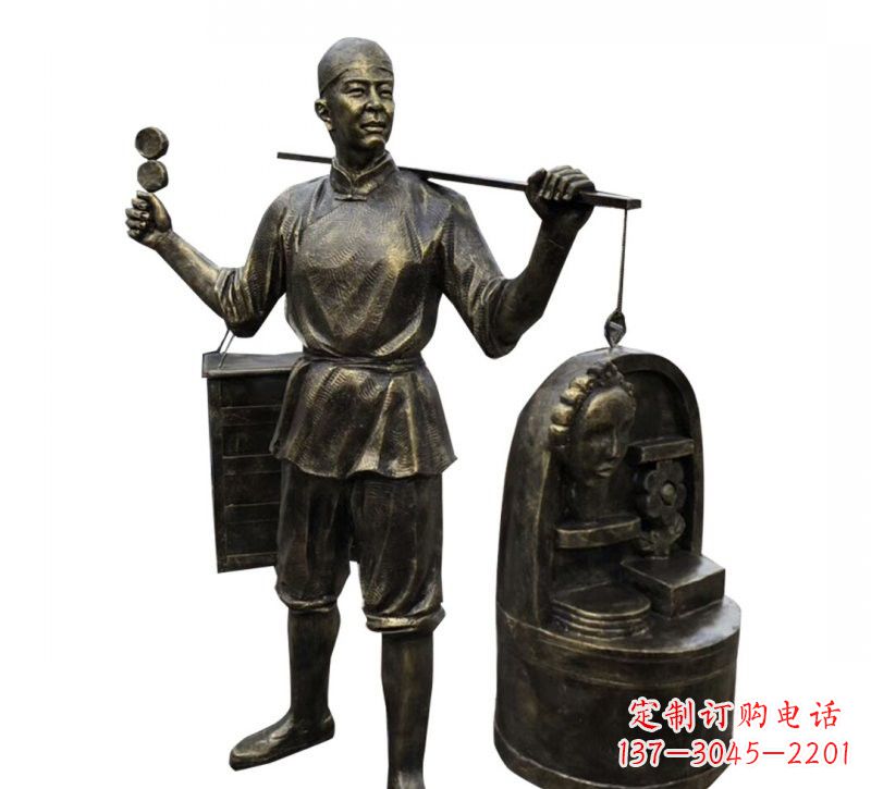 淮安铜雕卖货郎