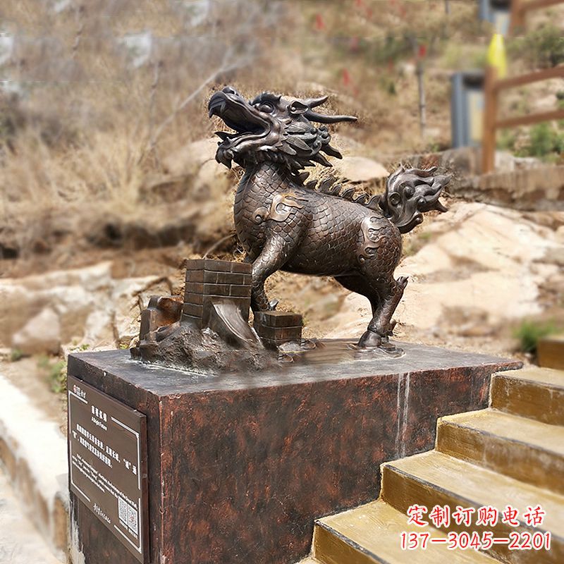 淮安铜雕麒麟景观雕塑装饰品