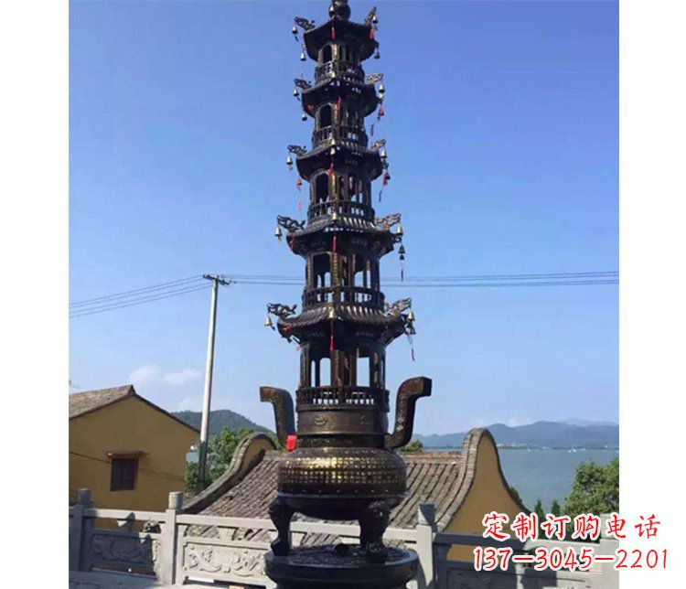 淮安铜雕寺庙大型多层香炉