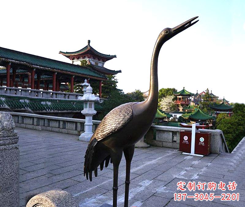 淮安铜雕仙鹤雕塑