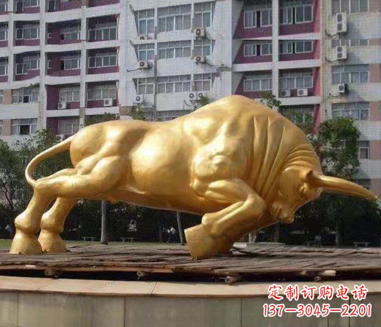淮安铜雕小区动物牛摆件 (3)