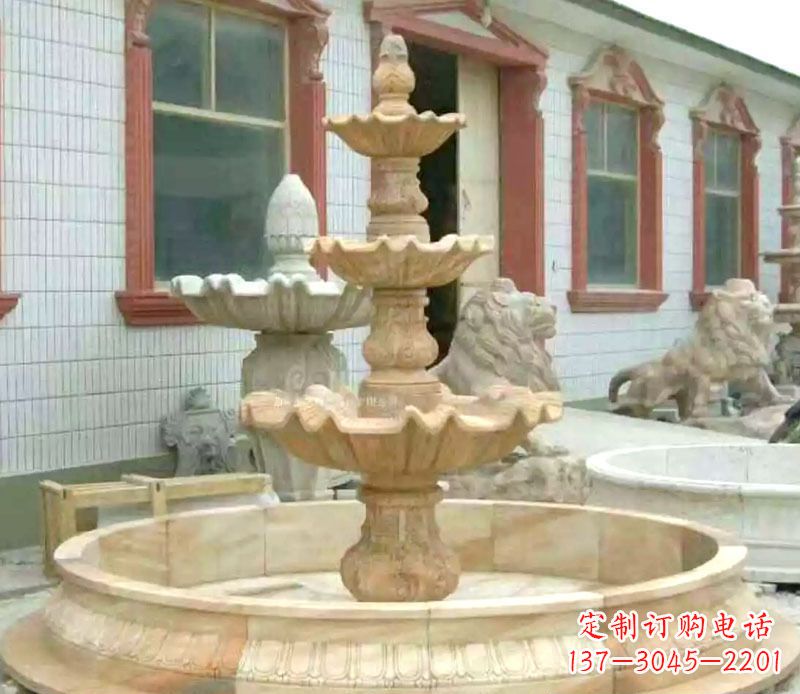 淮安晚霞红大型喷泉石雕 (3)