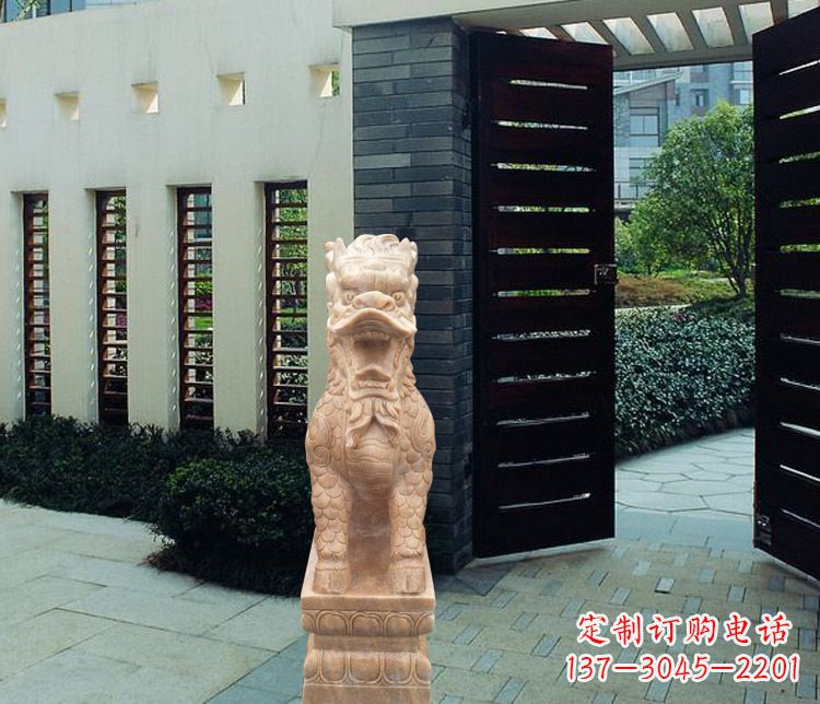 淮安晚霞红瑞兽麒麟雕塑