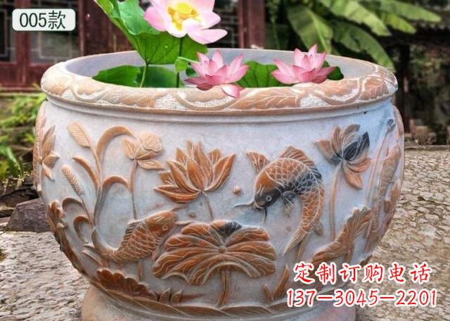 淮安晚霞红水缸鱼缸雕塑