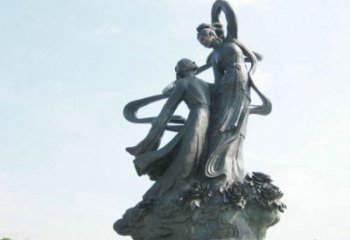 淮安铸就爱情经典，中领雕塑定制牛郎织女广场雕塑