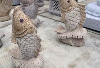 淮安花岗岩石雕-鲤鱼雕塑