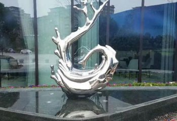 淮安炫耀雕塑——不锈钢火苗抽象雕塑