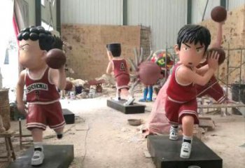 淮安全民健身卡通打篮球人物雕塑