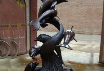 淮安尊贵华丽的海豚雕塑