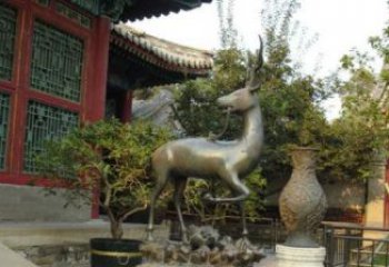 淮安神鹿寺庙铜雕动物定制