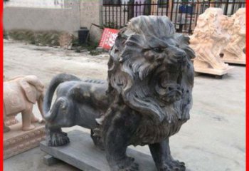 淮安中领雕塑：精美狮子公园石雕