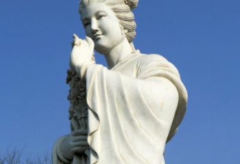 淮安十二花神之三月桃花息夫人汉白玉精美美女雕像