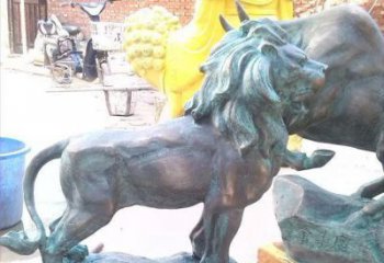 淮安象征霸气，越狱青铜狮子雕塑