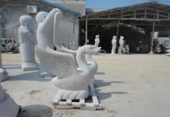 淮安中领雕塑：独具特色的天鹅喷水雕塑