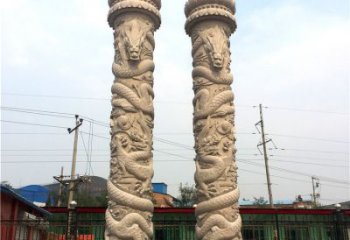 淮安石雕华表盘龙柱，雕塑工艺的精美展示