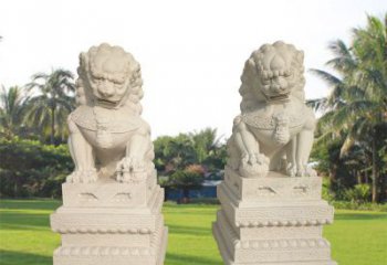 淮安狮子雕塑增添华贵气息