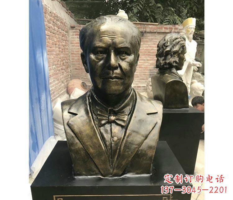 淮安西方名人爱迪生胸像铜雕