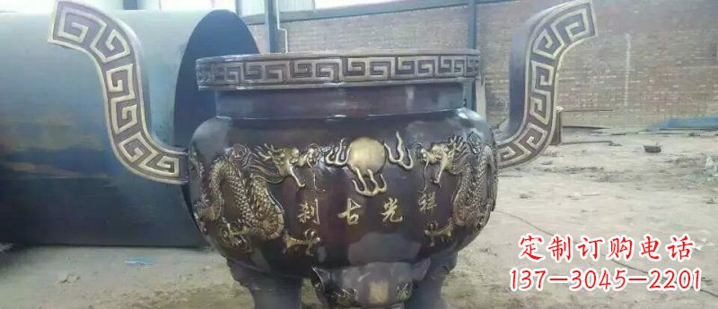 淮安祥光古刹寺庙香炉铜雕