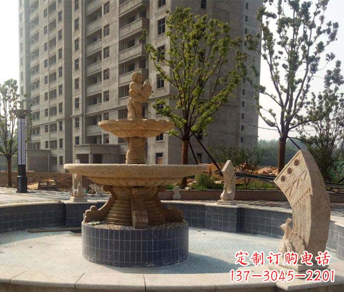 淮安小区景观大型喷泉石雕