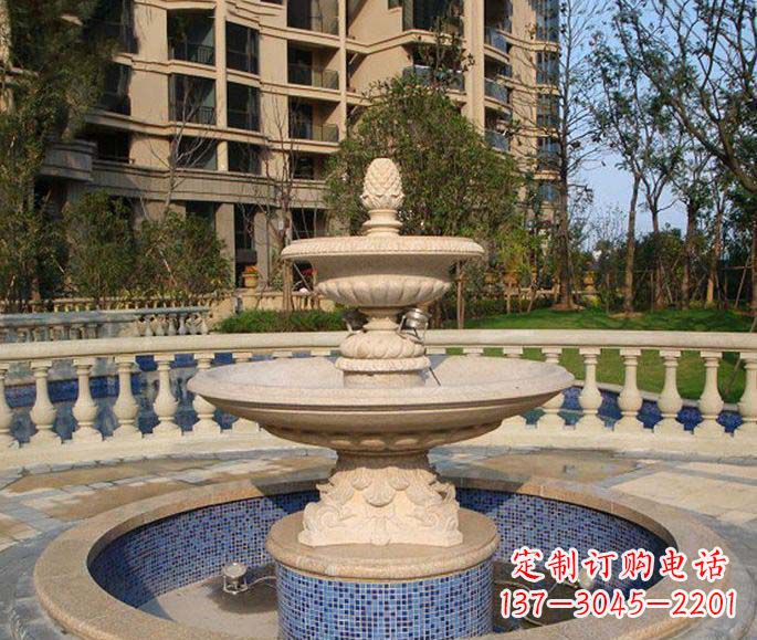 淮安小区景观多层喷泉石雕