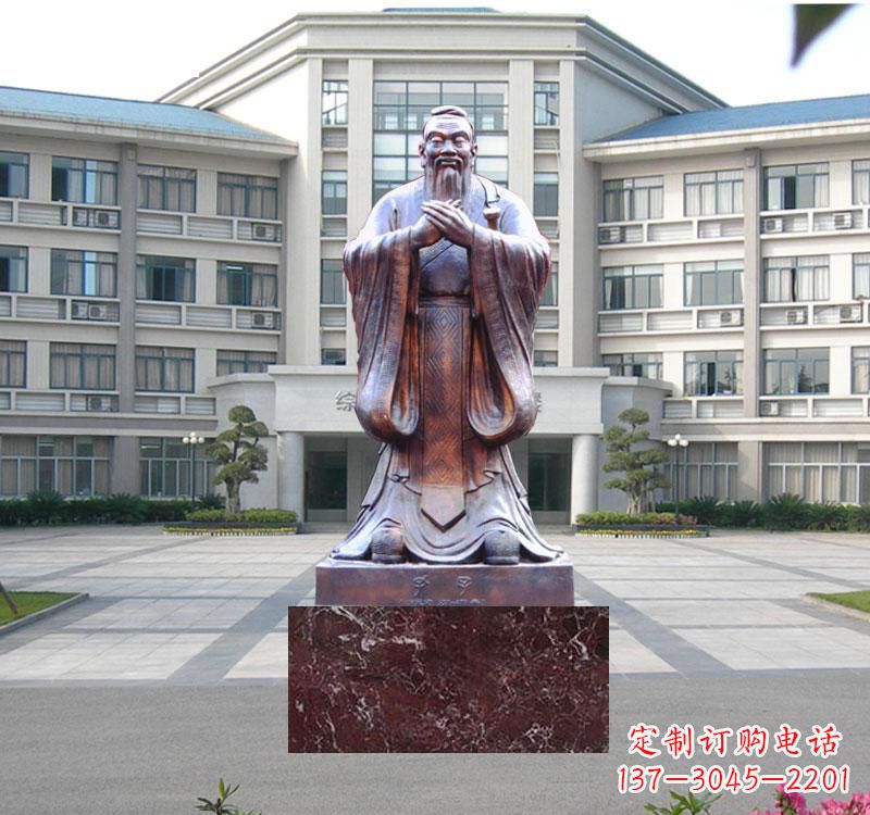 淮安校园雕塑孔子 (2)