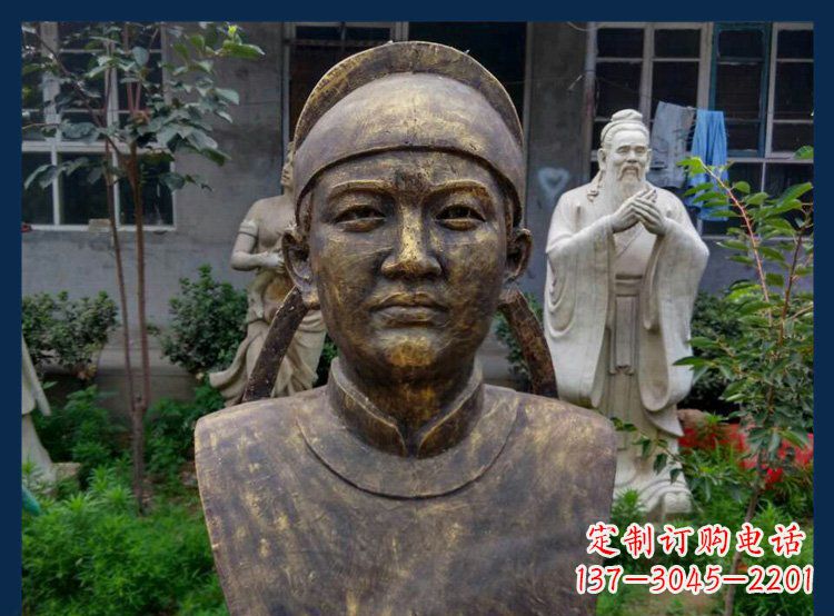 淮安校园古代名人毕昇铜雕