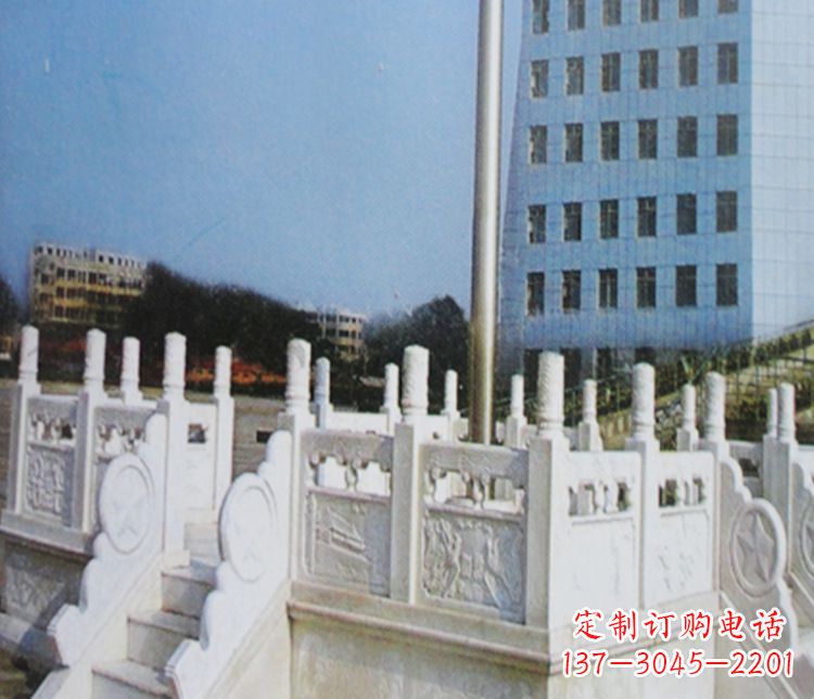 淮安校园汉白玉升旗台景观石雕