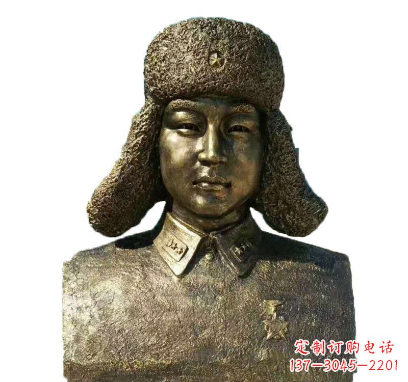 淮安校园雷锋头像铜雕