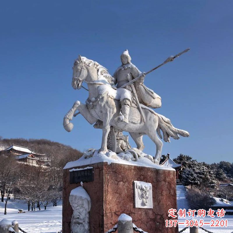 淮安薛仁贵骑马雕像-中国历史名人唐朝名将景区景观雕塑