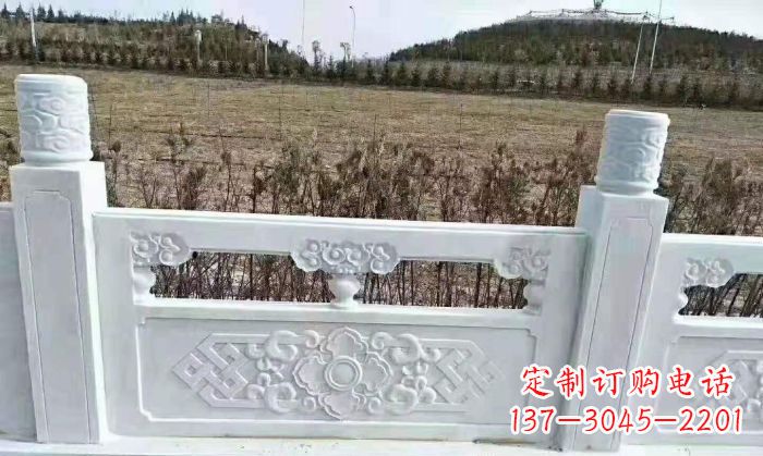 淮安园林汉白玉石浮雕栏板 (4)