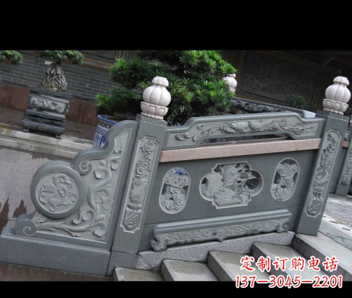 淮安园林景观大理石栏板雕塑 (6)