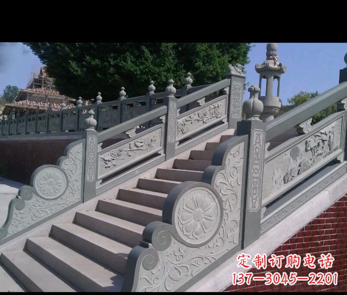 淮安园林景观大理石栏板雕塑 (4)