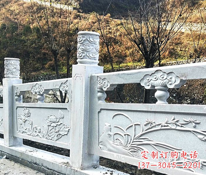 淮安园林景观大理石栏板石雕 (7)
