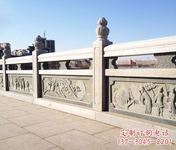 淮安园林景观大理石栏板石雕 (8)