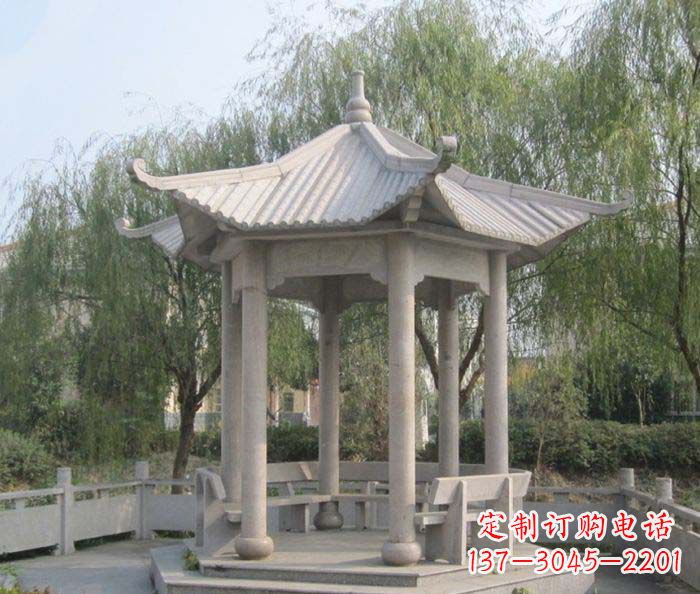 淮安园林景观大理石凉亭石雕