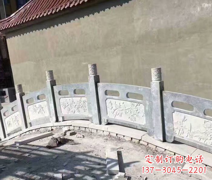 淮安园林景观大理石桥栏板石雕 (5)