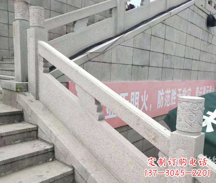 淮安园林景观大理石桥栏板石雕_1 (2)