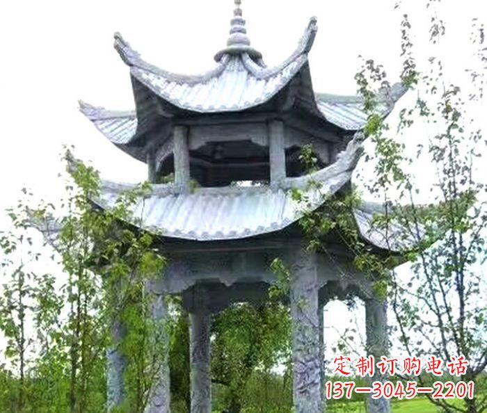 淮安园林景观仿古六角石凉亭