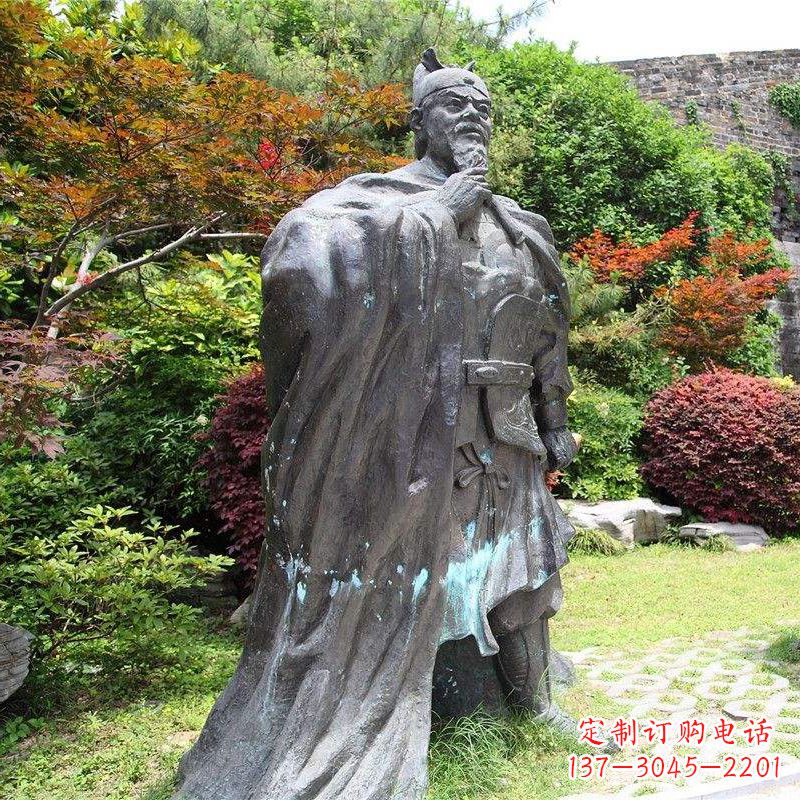 淮安园林历史人物明太祖朱元璋雕塑