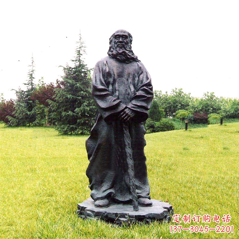 淮安张大千铜雕像-公园近代名人著名人物雕塑
