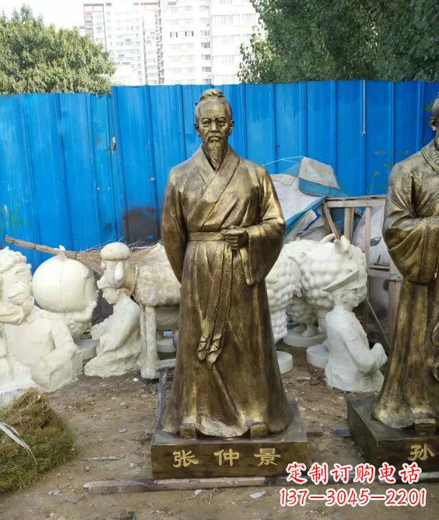 淮安张仲景古代医学名人铜雕