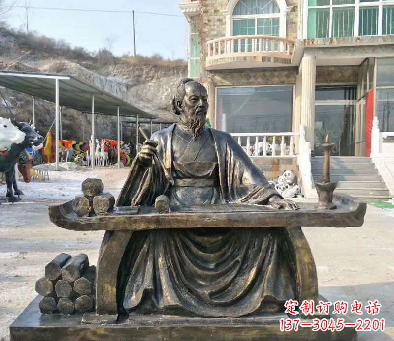 淮安张仲景铜公园雕