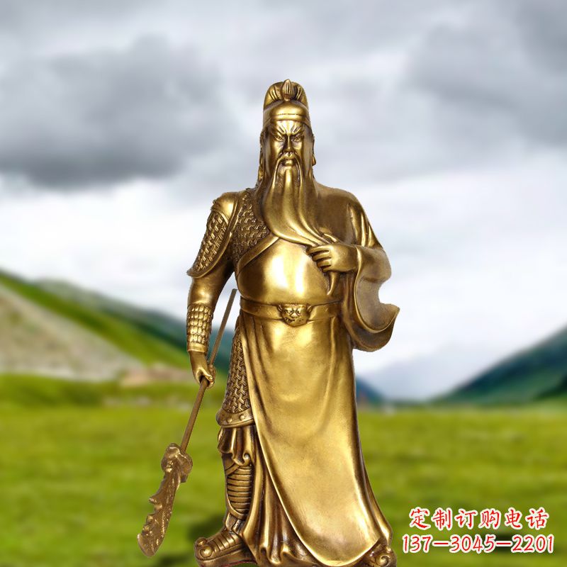 淮安招财关公铜雕像