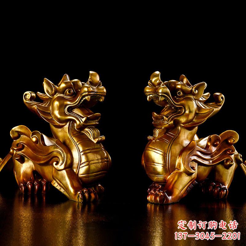淮安招财黄铜貔貅雕塑摆件