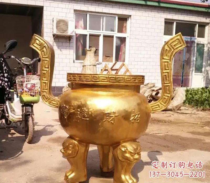 淮安招财进宝香炉铜雕