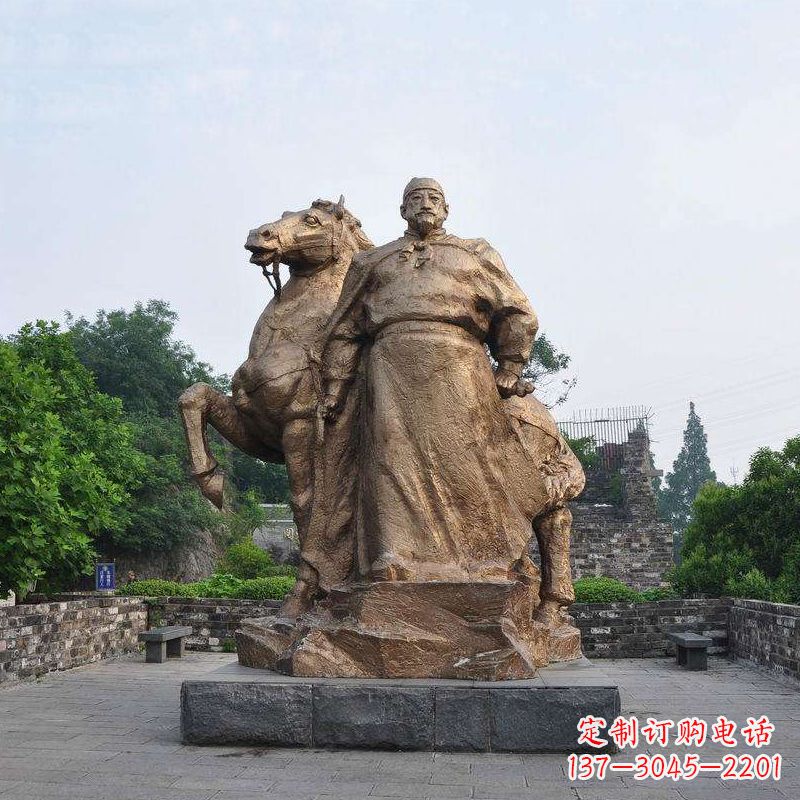 淮安中国历史名人明太祖朱元璋铜雕像