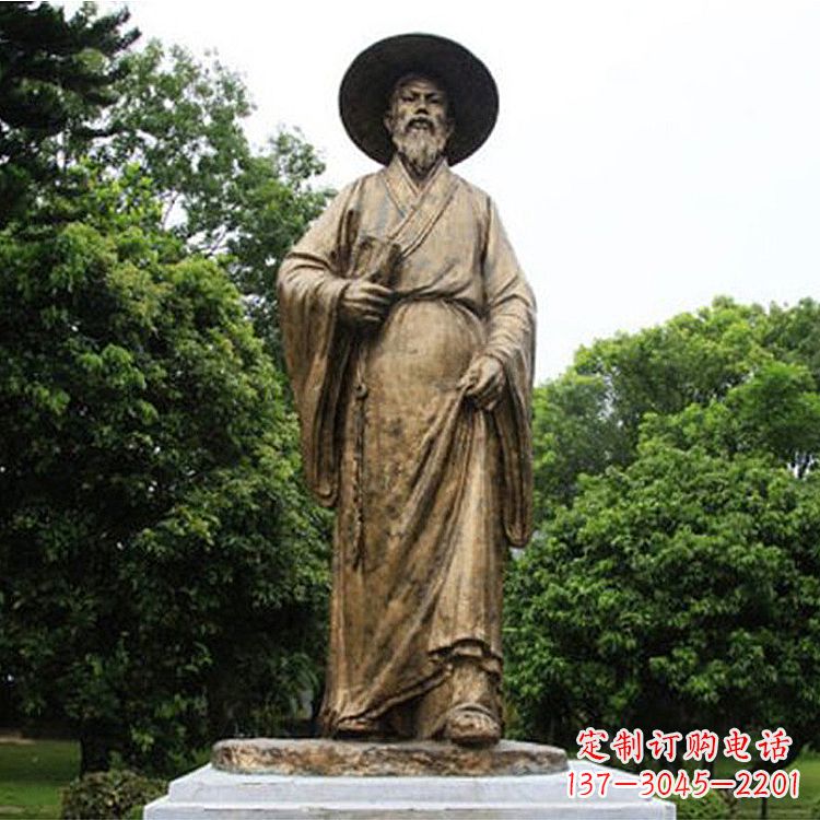 淮安中国历史文化名人北宋文学家苏轼苏东坡铜雕像