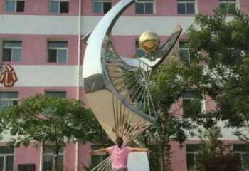淮安学校不锈钢起航标志雕塑