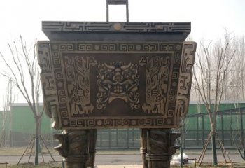 淮安园林广场大型铜方鼎铸铜司母戊鼎景观雕塑