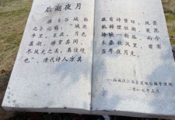 淮安园林景观大理石书籍石雕 (2)